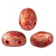 Les perles par Puca® Samos beads Opaque coral red tweedy 93200/45703